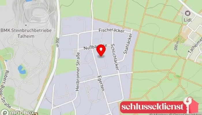 Karte von Hefi GmbH Glas- und Metallbau Bauunternehmen, Metallbauunternehmen in Talheim