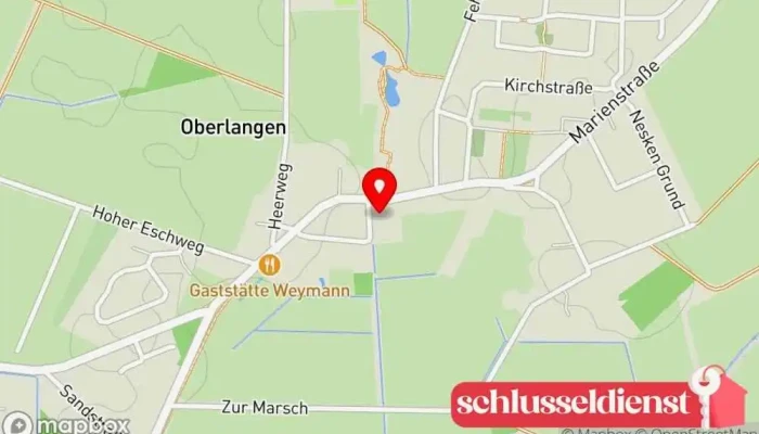 Karte von Heinrich Schulte Schmied in Oberlangen