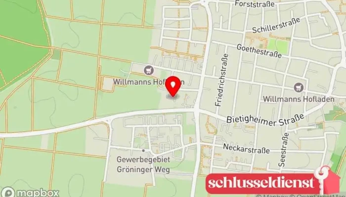 Karte von Herbert Obenland Schlüsseldienst in Ingersheim