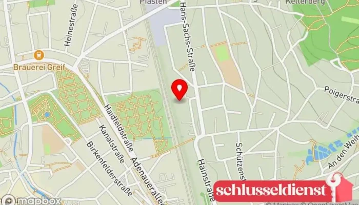 Karte von Hermann Zocher GmbH Bau- und Kunstschlosserei Metallbauunternehmen in Forchheim