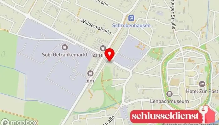 Karte von Holger Pfaffinger Glaserei und Metallbau Glaser in Schrobenhausen