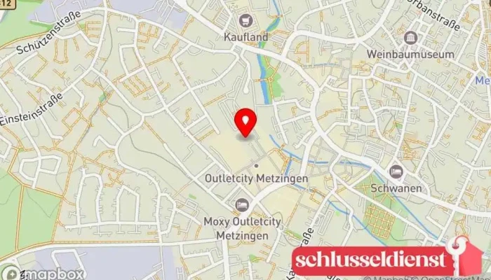 Karte von Hugo-Boss-Platz Platz in Metzingen