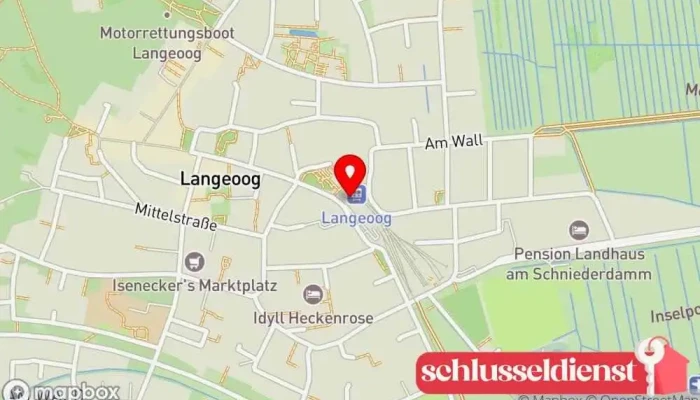 Karte von Inselbahn Langeoog - Schiffahrt Langeoog Eisenbahngesellschaft in Langeoog