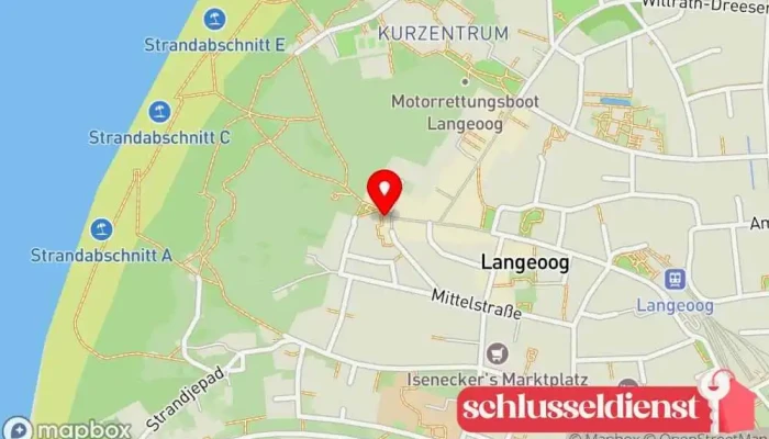 Karte von Inselgoldschmiede & Schmuggelkiste Geschäft in Langeoog