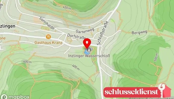 Karte von Inzlinger Wasserschloss Restaurant, Historische Sehenswürdigkeit in Inzlingen