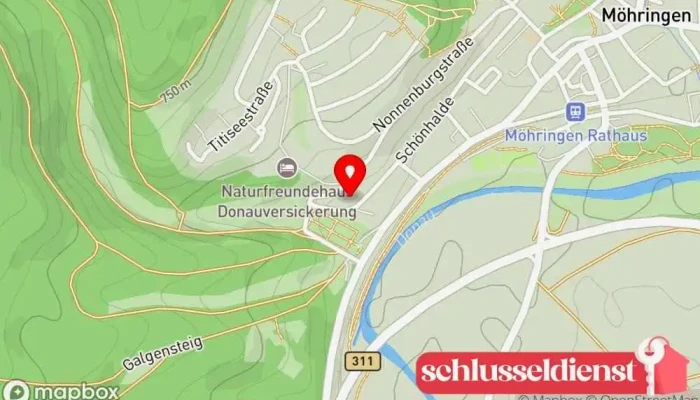 Karte von Julius und Ludwig Knaus Schlosserei Metallwerkstatt in Tuttlingen