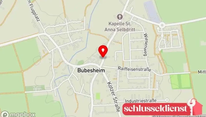 Karte von Karl Oberauer GmbH Metallbau und Sanitär Metallbauunternehmen in Bubesheim
