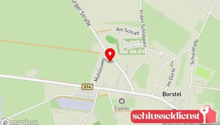 Karte von Kastens Landtechnik GmbH Landmaschinenhändler, Landmaschinen-Reparaturdienst in Borstel
