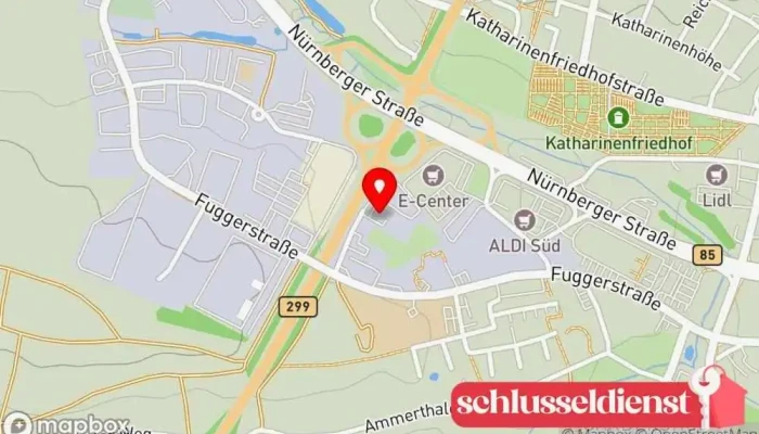 Karte von Kiener Metallbau GmbH Metallbauunternehmen in Amberg