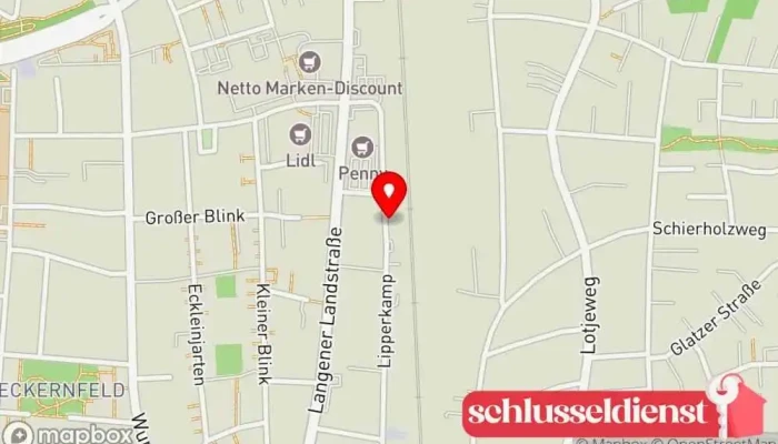Karte von Künzel Schlosserei und Automatiktürservice Metallwerkstatt in Bremerhaven