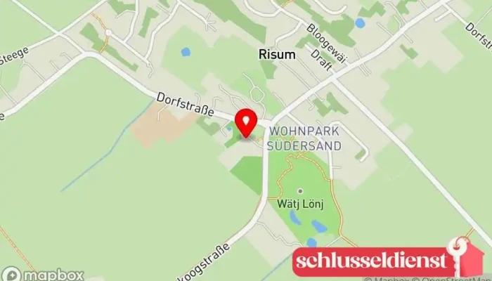 Karte von Landgasthof mit Saal „Fraschlönj“ Haus für Familienfeiern und Vereinsfeste Restaurant in Risum-Lindholm