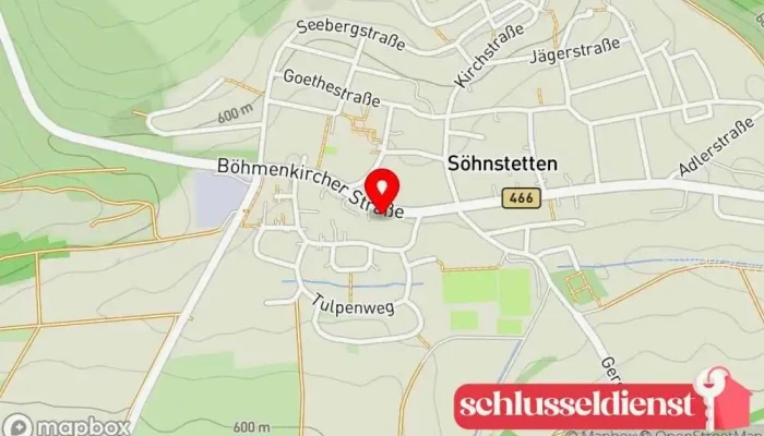 Karte von Landmaschinen, Schlosserei Willi Bühner Landmaschinenhändler in Steinheim am Albuch