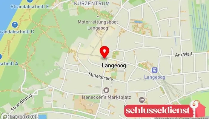 Karte von Langeooger Kaffeerösterei AG Café, Coffeeshop in Langeoog