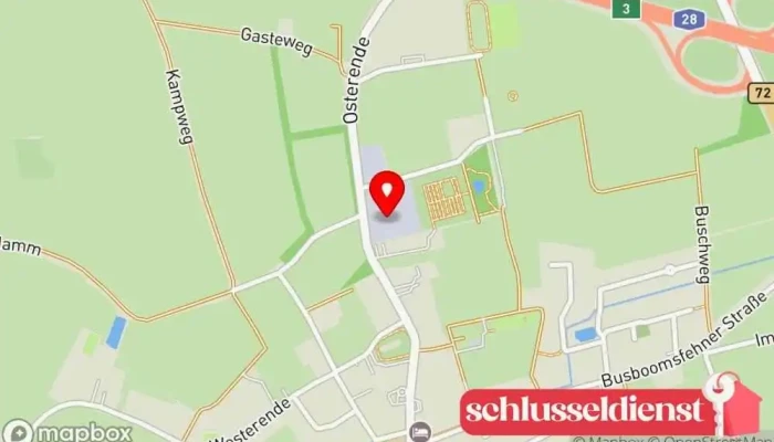 Karte von Lankhorst Nord GmbH Landmaschinenhändler, Landwirtschaftsdienst, Werkzeugverleih, Traktorhändler, Traktorreparaturwerkstatt in Filsum