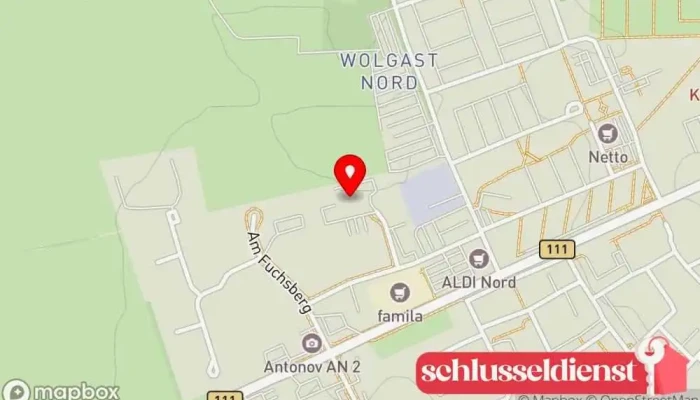 Karte von Lübke Metall- u. Anlagenbau Metallbauunternehmen in Wolgast