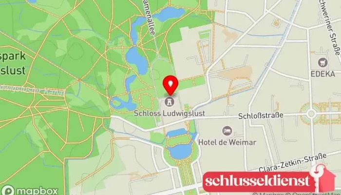 Karte von Ludwigsluster Schloss-Café Café, Coffeeshop in Ludwigslust