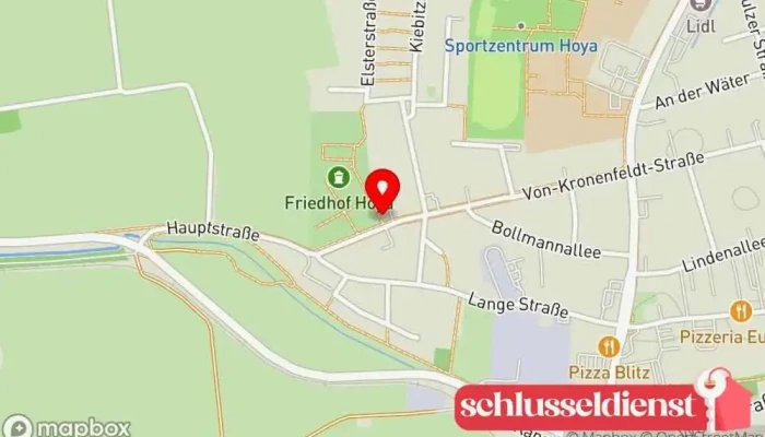 Karte von Luftschlosserei Blankenburg Markt in Hoya
