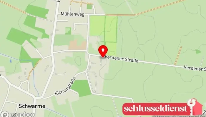 Karte von Lührs Metallbau und Gartentechnik Metallbauunternehmen, Fahrradgeschäft, Rasenmäher-Fachhandel in Schwarme