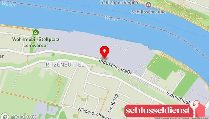Karte von Lürssen Werft GmbH & Co. KG Werft in Lemwerder