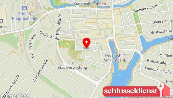 Karte von M & G Janssen Metallbau Gmbh & Co KG Abt Personalleasing Personalvermittler in Emden