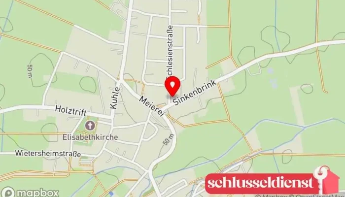 Karte von M. Weiche Hersteller, Metallbauunternehmen in Sachsenhagen