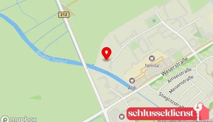 Karte von Meinardus + Tapken Metallbauunternehmen in Brake (Unterweser)