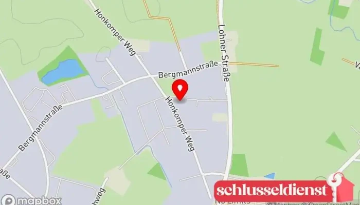 Karte von Messing CNC-Zerspanungstechnik e.K Metallverarbeitungsunternehmen, Metallbauunternehmen in Steinfeld (Oldenburg)