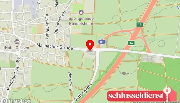Karte von Mesta Stahltechnik Zaunbauer in Pleidelsheim