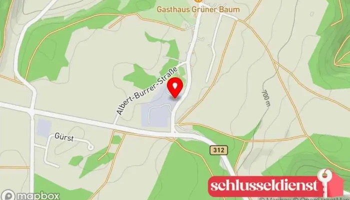 Karte von Metall Auftragnehmer in Zwiefalten
