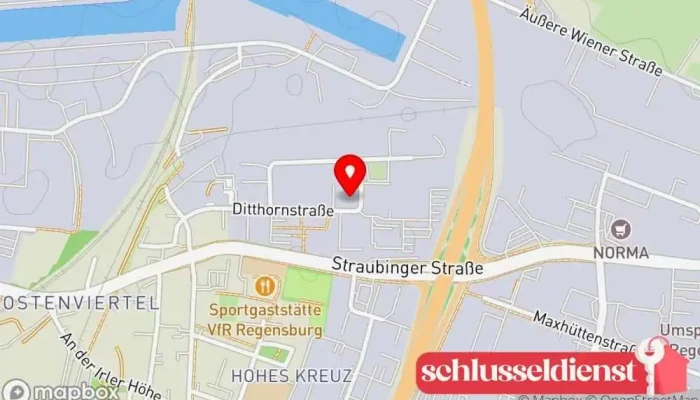 Karte von Metallbau Bauer-Hemm GmbH Metallbauunternehmen in Regensburg