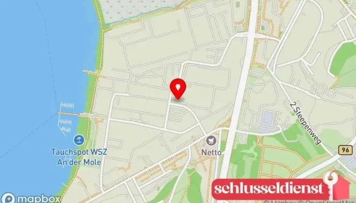 Karte von Metallbau Dirk Stelzner - Fenster - Türen - Brandschutz Metallbauunternehmen in Neubrandenburg