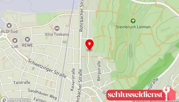 Karte von Metallbau Hellinger GmbH Metallbauunternehmen, Metallwerkstatt in Leimen