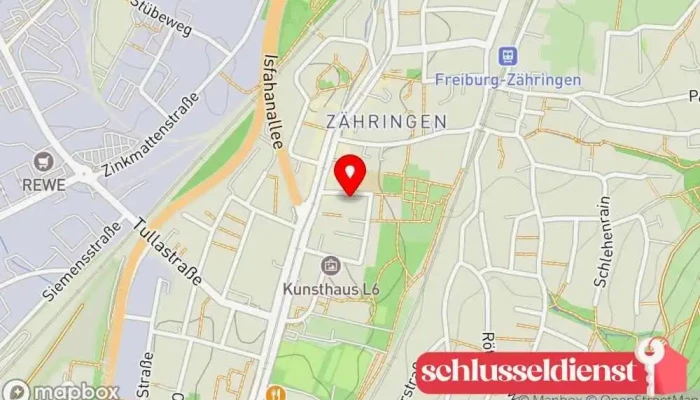 Karte von Metallbau Knittel Metallbauunternehmen, Schmied, Metallwerkstatt in Freiburg im Breisgau