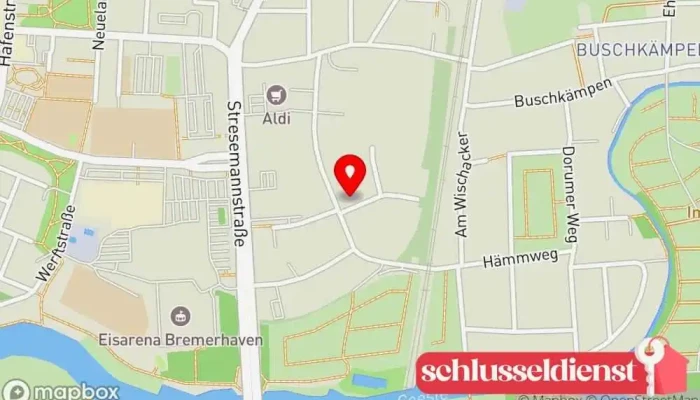 Karte von Metallbau Lehe GmbH Metallbauunternehmen, Metallverarbeitungsunternehmen in Bremerhaven
