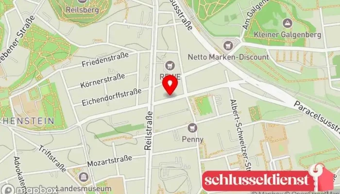 Karte von Metallbau Peter Samtleben Auftragnehmer, Metallbauunternehmen, Sicherheitstechnikfachgeschäft in Halle (Saale)