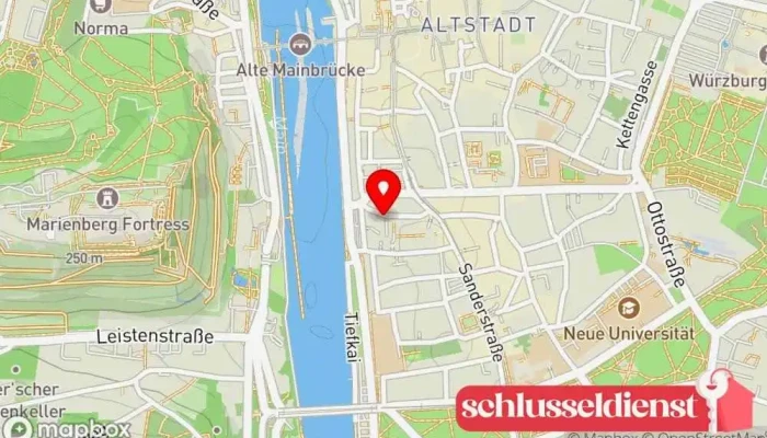 Karte von Metallbau Rainer Seßler Metallbauunternehmen in Würzburg