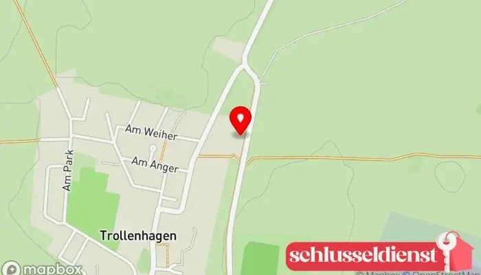 Karte von Metallbau Ramm Trollenhagen Wasserstrahl-Schneidedienst, Metallverarbeitungsunternehmen in Trollenhagen