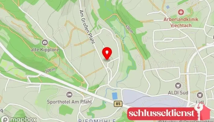 Karte von Metallbau Schedlbauer Bauunternehmen in Viechtach