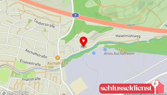 Karte von METALLBAU Schmidt INSEKTENSCHUTZ Metallbauunternehmen in Aschaffenburg
