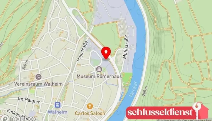 Karte von Metallbau StahlWerk Steffen Bulling Aluminium Edelstahl Form & Design Meisterbetrieb Metallbauunternehmen in Walheim