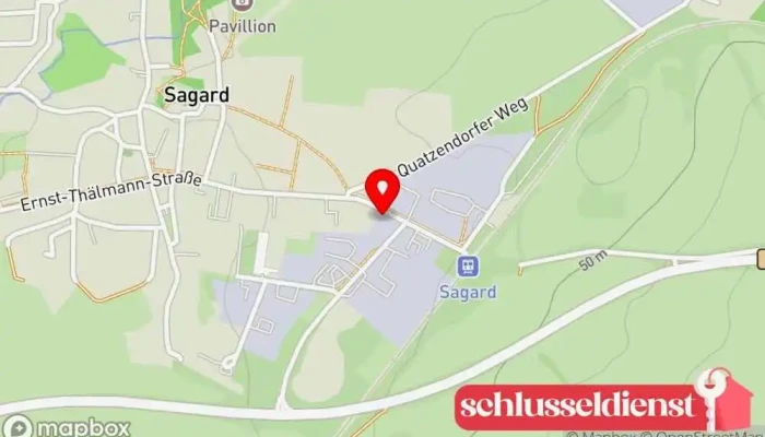 Karte von Metallbau Walraph - Metallbau Insel Rügen - Terrassendächer Metallbauunternehmen in Sagard