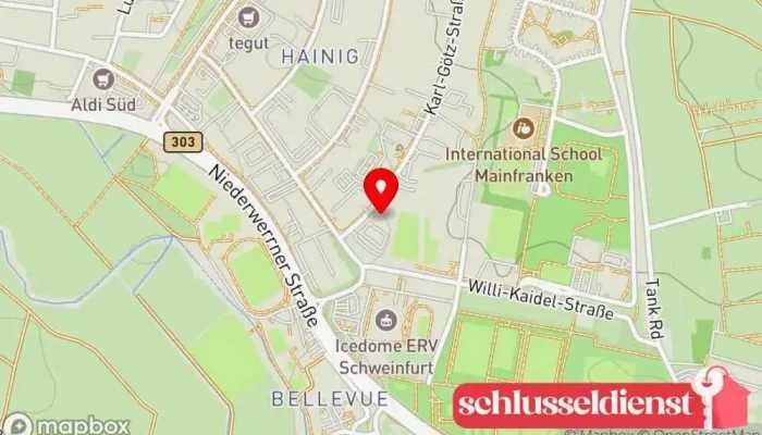 Karte von Metallbau Weber GmbH Metallbauunternehmen in Schweinfurt