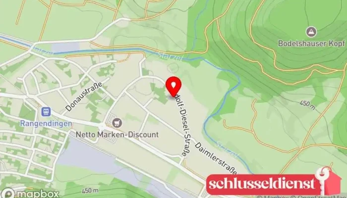 Karte von Metallmanufaktur Jan Bitz Metallbauunternehmen in Rangendingen