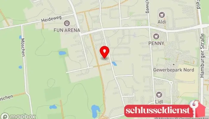 Karte von Metalltechnik Freystätter GmbH Metallverarbeitungsunternehmen, Metallbauunternehmen, Metalloberflächenveredler, Metallwerkstatt, Metallwarenhersteller in Henstedt-Ulzburg