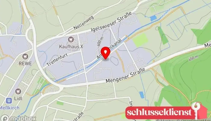 Karte von Metalltechnik Reichert Bauunternehmen in Meßkirch