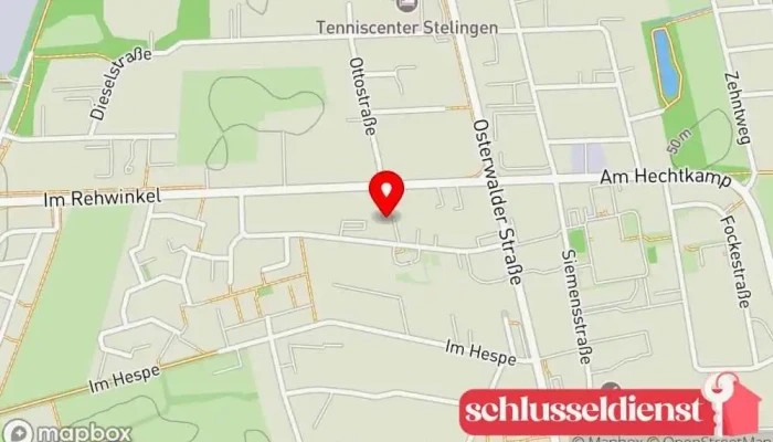 Karte von MG Metallbau Goldschmidt GmbH Bauunternehmen, Gebäuderestaurierungsdienst in Garbsen
