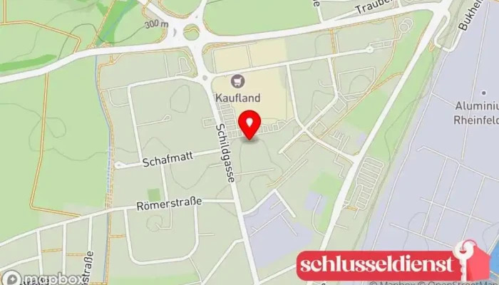 Karte von MTB Metallbau Berger GmbH Metallbauunternehmen, Anbieter von Sonnenschutz, Wintergartenbauer, Fensteranbieter in Rheinfelden (Baden)