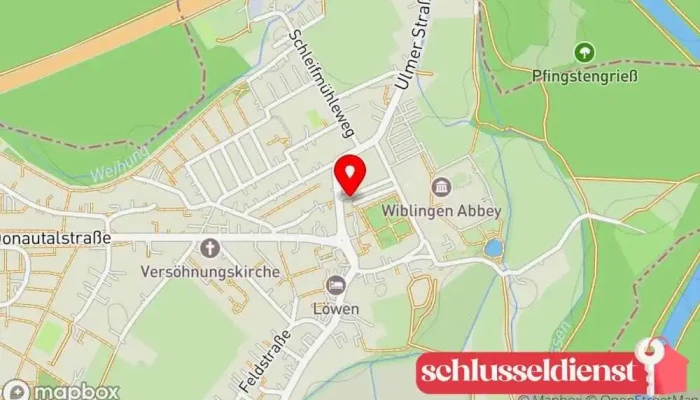 Karte von O. Sautter Metallwerkstatt in Ulm