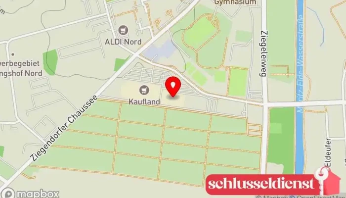 Karte von OBI Markt Parchim Baumarkt, Baufachhandel, Schlüsseldienst in Parchim