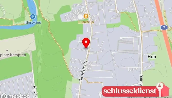 Karte von Oehme Metallbau GbR Metallbauunternehmen in Kempten (Allgäu)